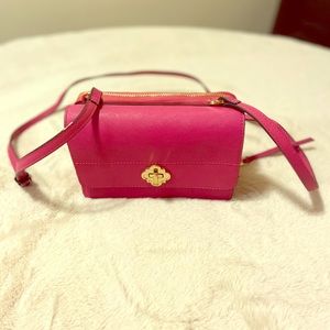 Hot Pink Crown and Ivory Cross Body
